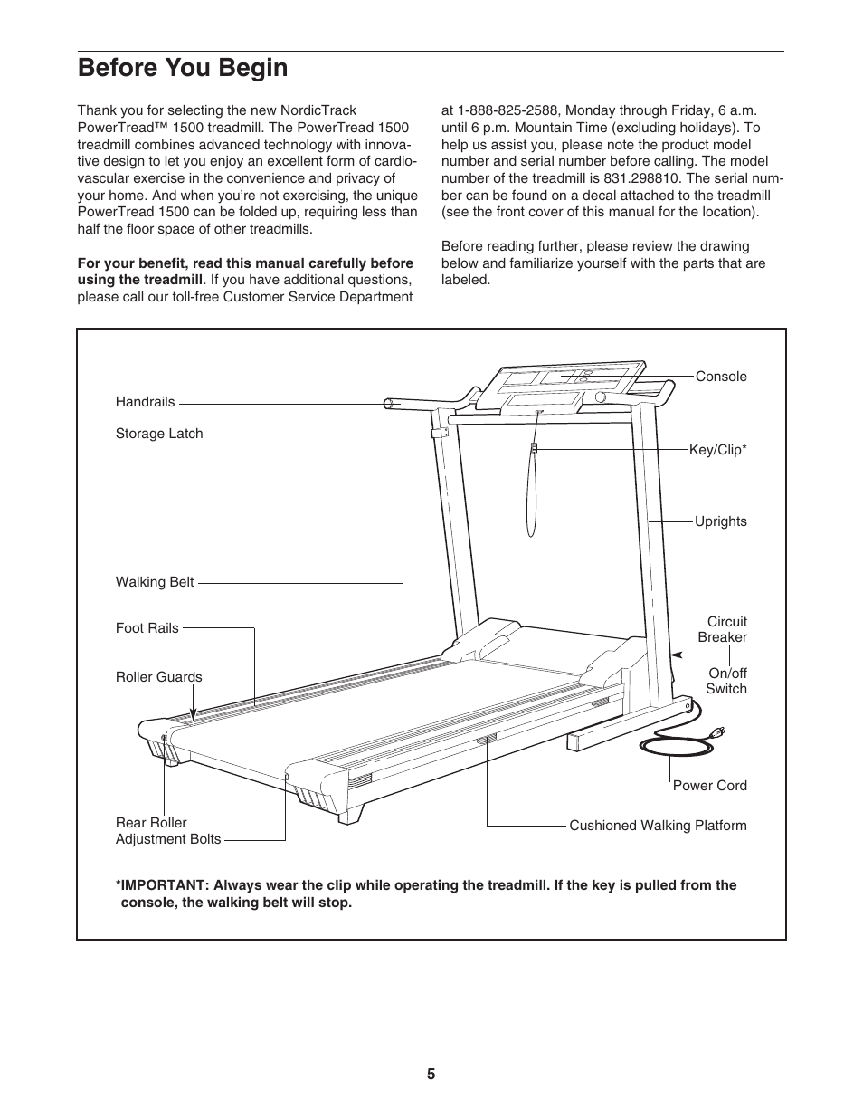 Before you begin | NordicTrack 831.298800 User Manual | Page 5 / 26