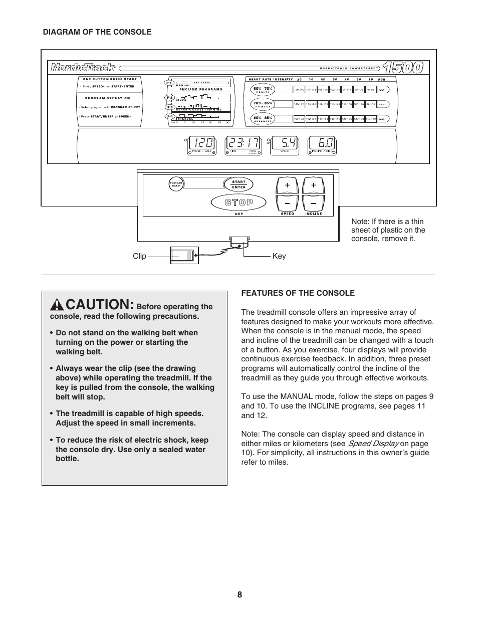 Caution | NordicTrack 831.298800 User Manual | Page 8 / 26