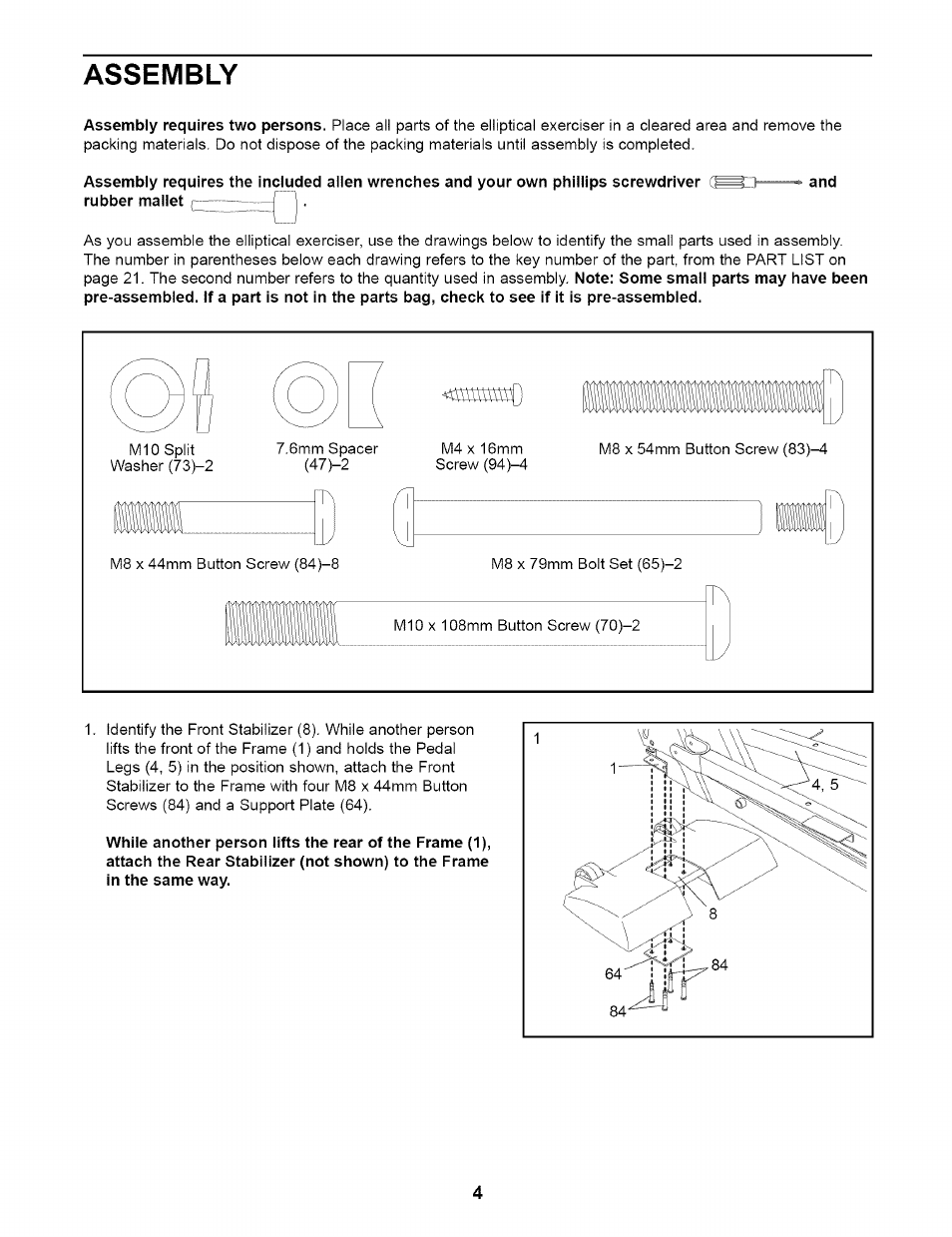 Assembly | NordicTrack NEL07940 User Manual | Page 4 / 24