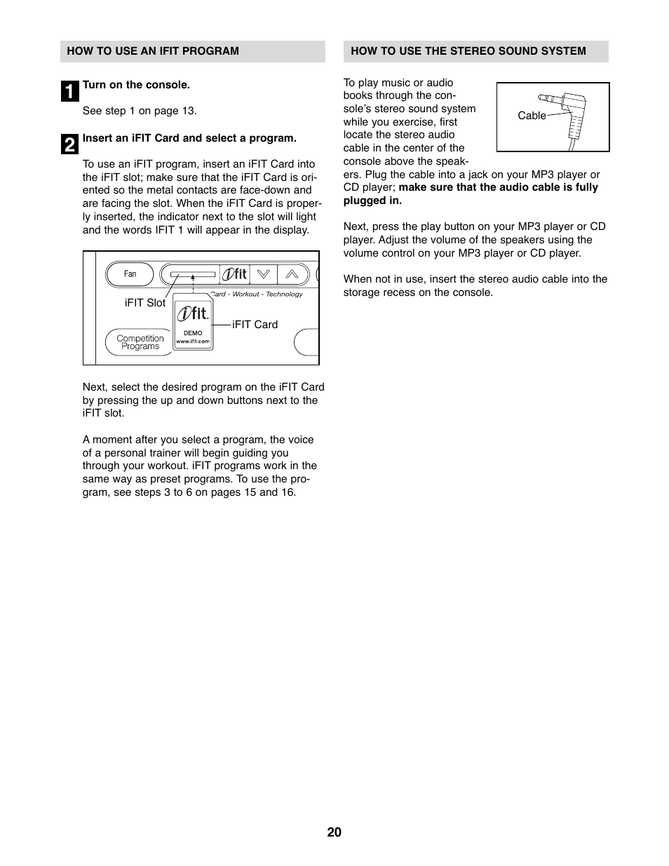 NordicTrack AudioStrider NTEL7906.0 User Manual | Page 20 / 28