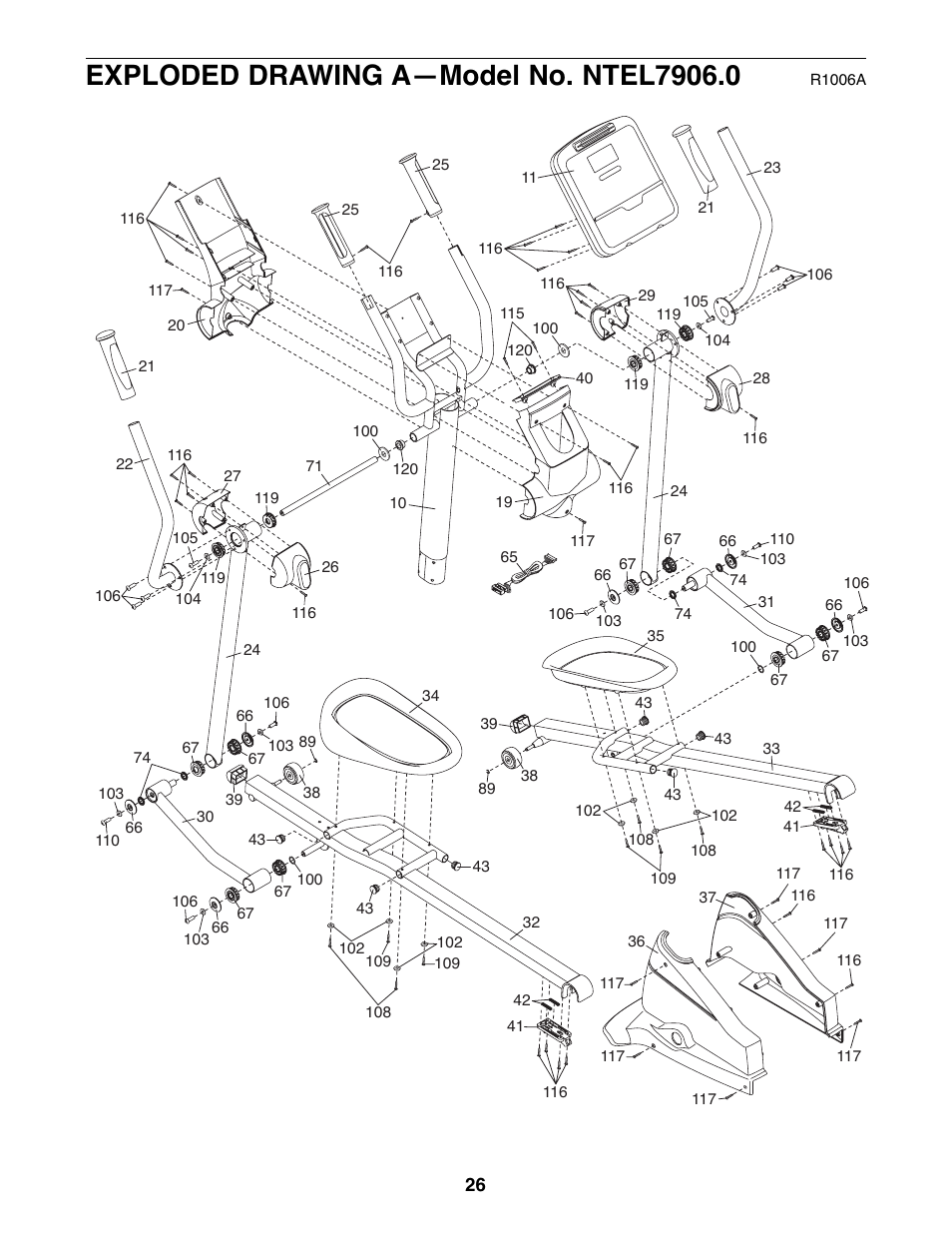 NordicTrack AudioStrider NTEL7906.0 User Manual | Page 26 / 28