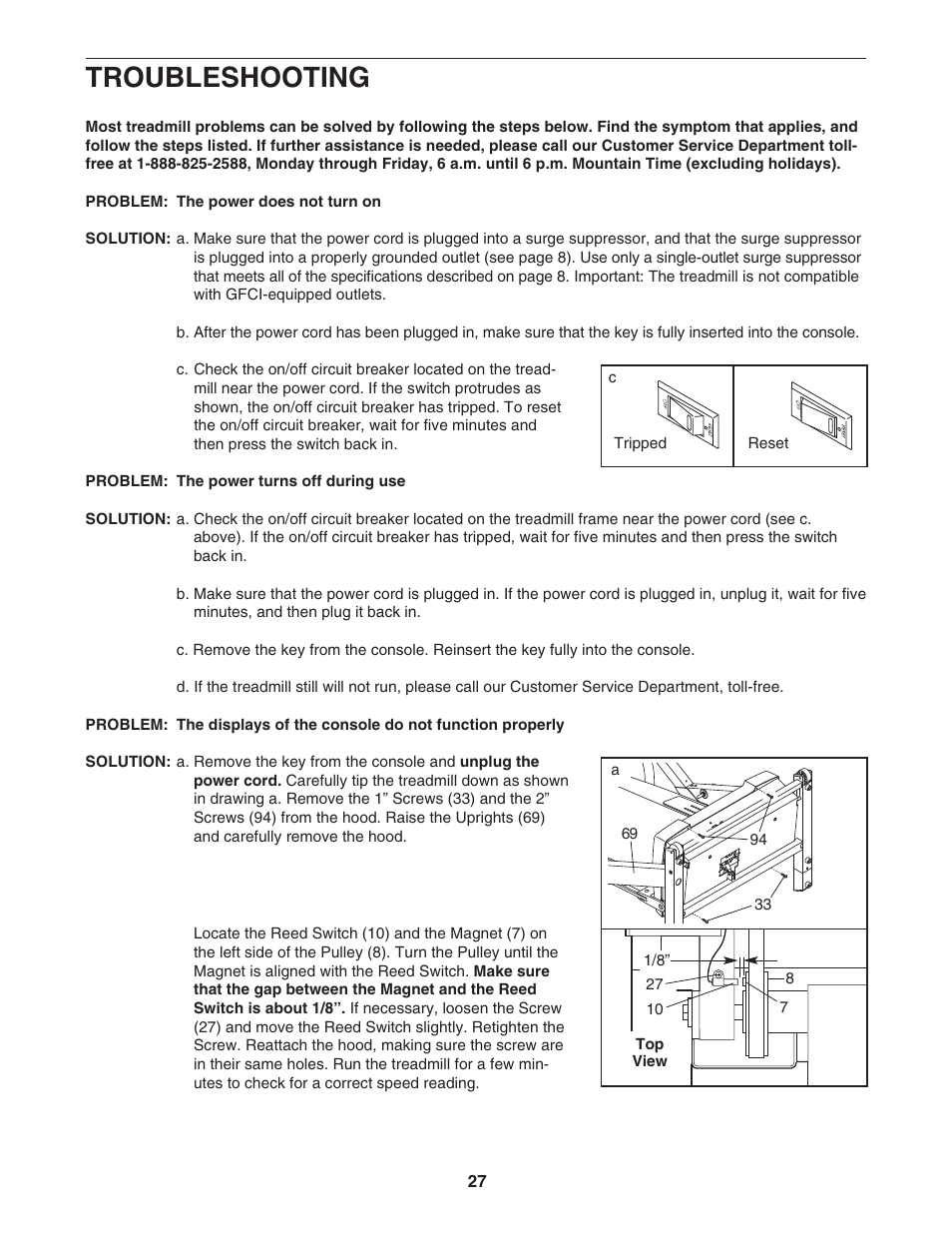 Troubleshooting | NordicTrack 5600 R NTL18940 User Manual | Page 27 / 34