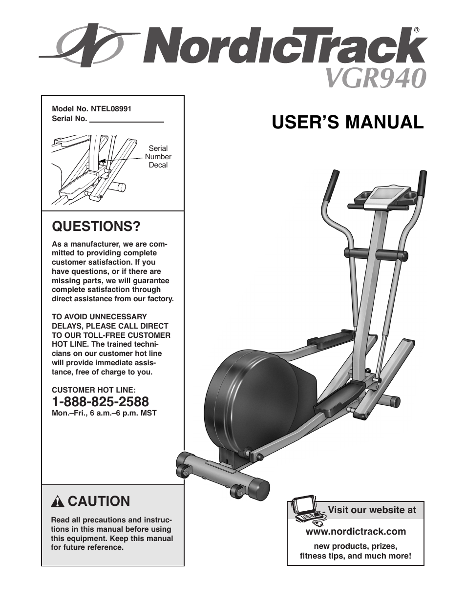 NordicTrack NTEL08991 User Manual | 20 pages