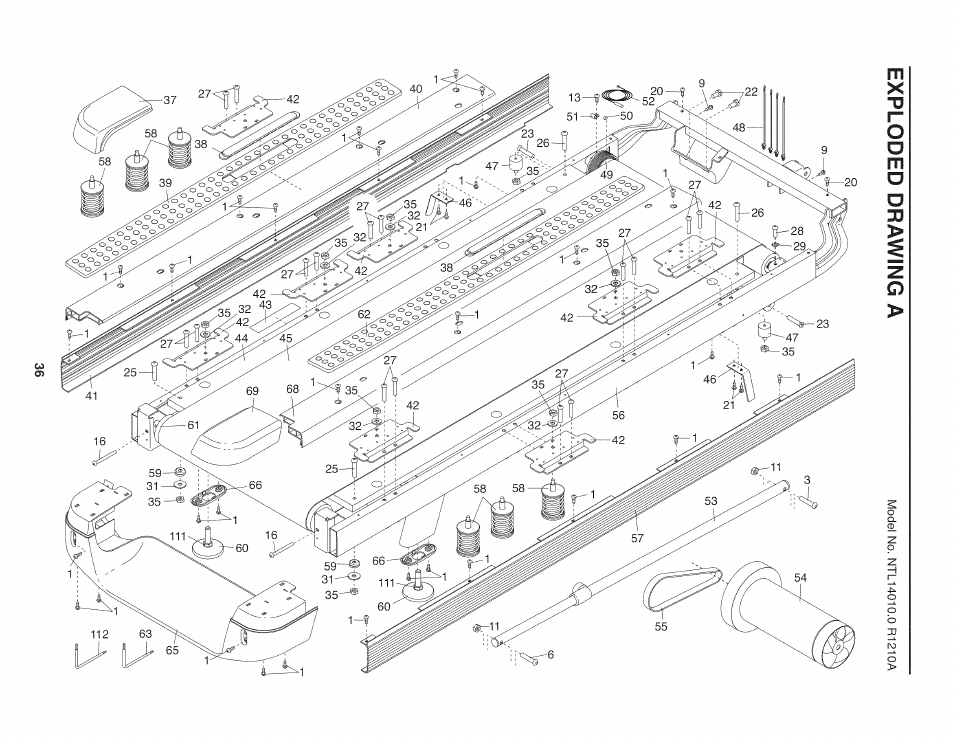 Exploded drawing a | NordicTrack NTL14010.0 User Manual | Page 36 / 40