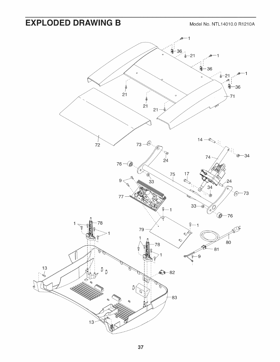 Exploded drawing b | NordicTrack NTL14010.0 User Manual | Page 37 / 40