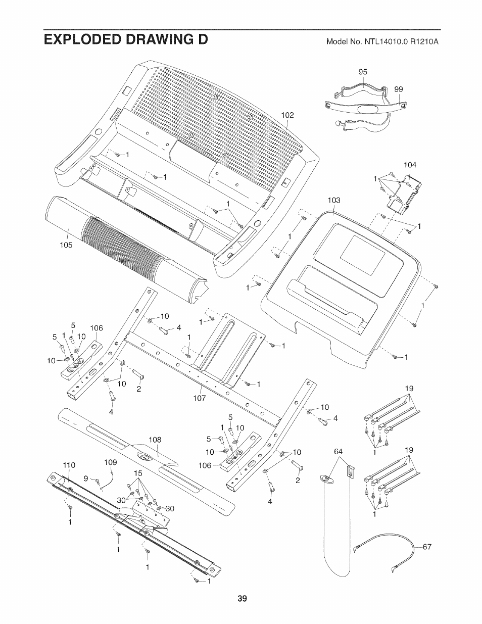 Exploded drawing d | NordicTrack NTL14010.0 User Manual | Page 39 / 40