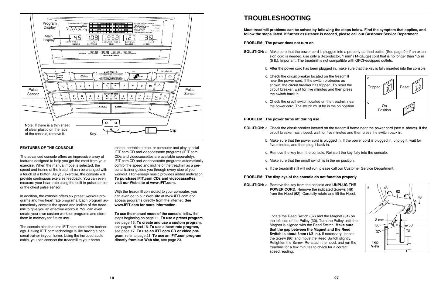 Troubleshooting | NordicTrack 4200 R User Manual | Page 10 / 20