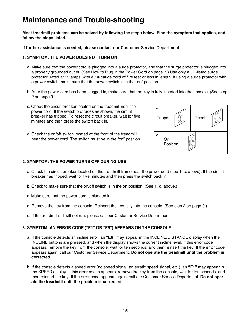 Maintenance and trouble-shooting | NordicTrack NTTL90081 User Manual | Page 15 / 26