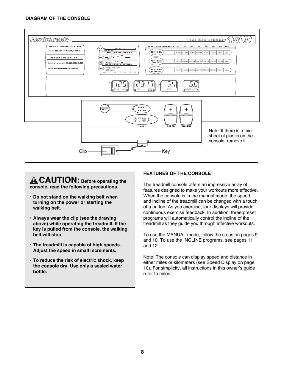 Caution | NordicTrack NTTL90081 User Manual | Page 8 / 26