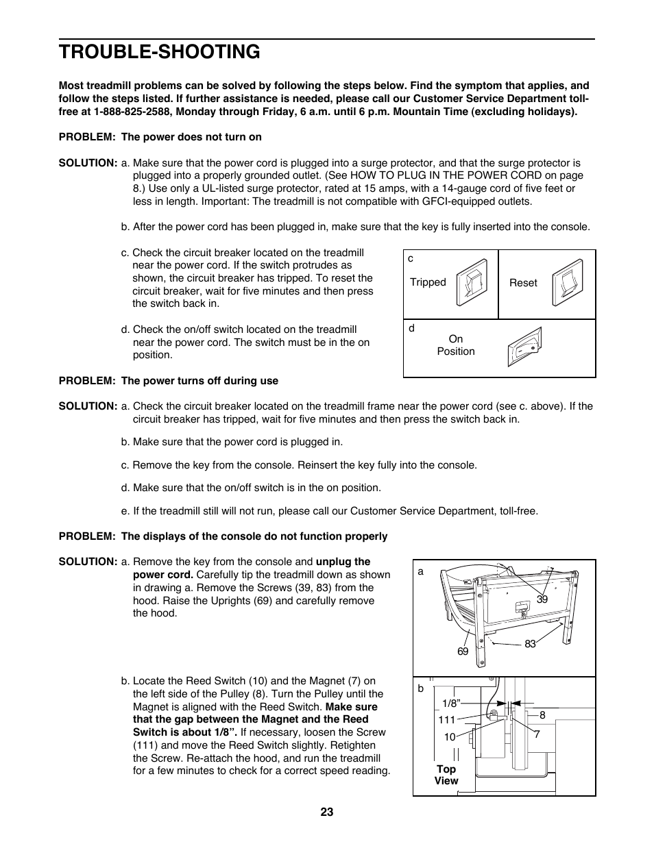 Trouble-shooting | NordicTrack NTTL09993 User Manual | Page 23 / 30