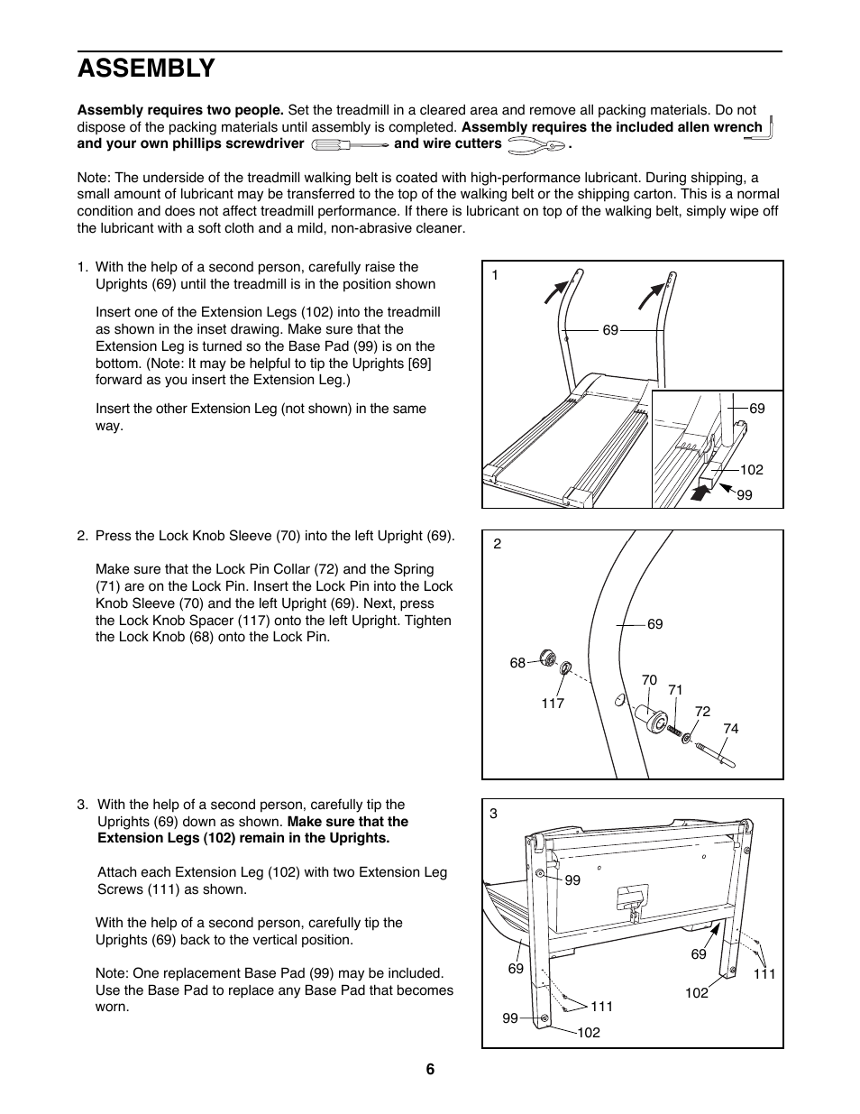 Assembly | NordicTrack NTTL09993 User Manual | Page 6 / 30