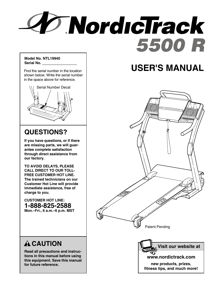 NordicTrack 5500 R NTL19940 User Manual | 38 pages