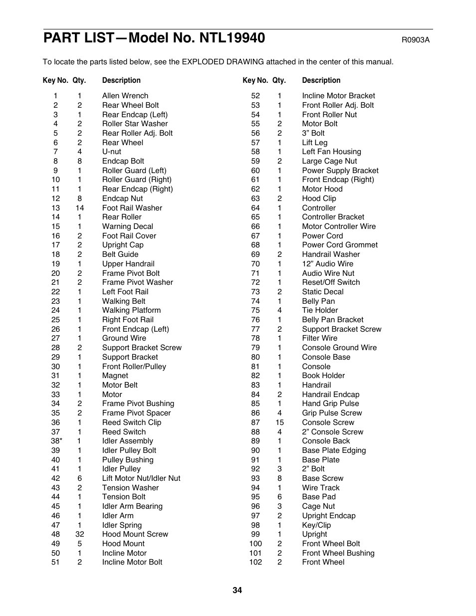 NordicTrack 5500 R NTL19940 User Manual | Page 34 / 38