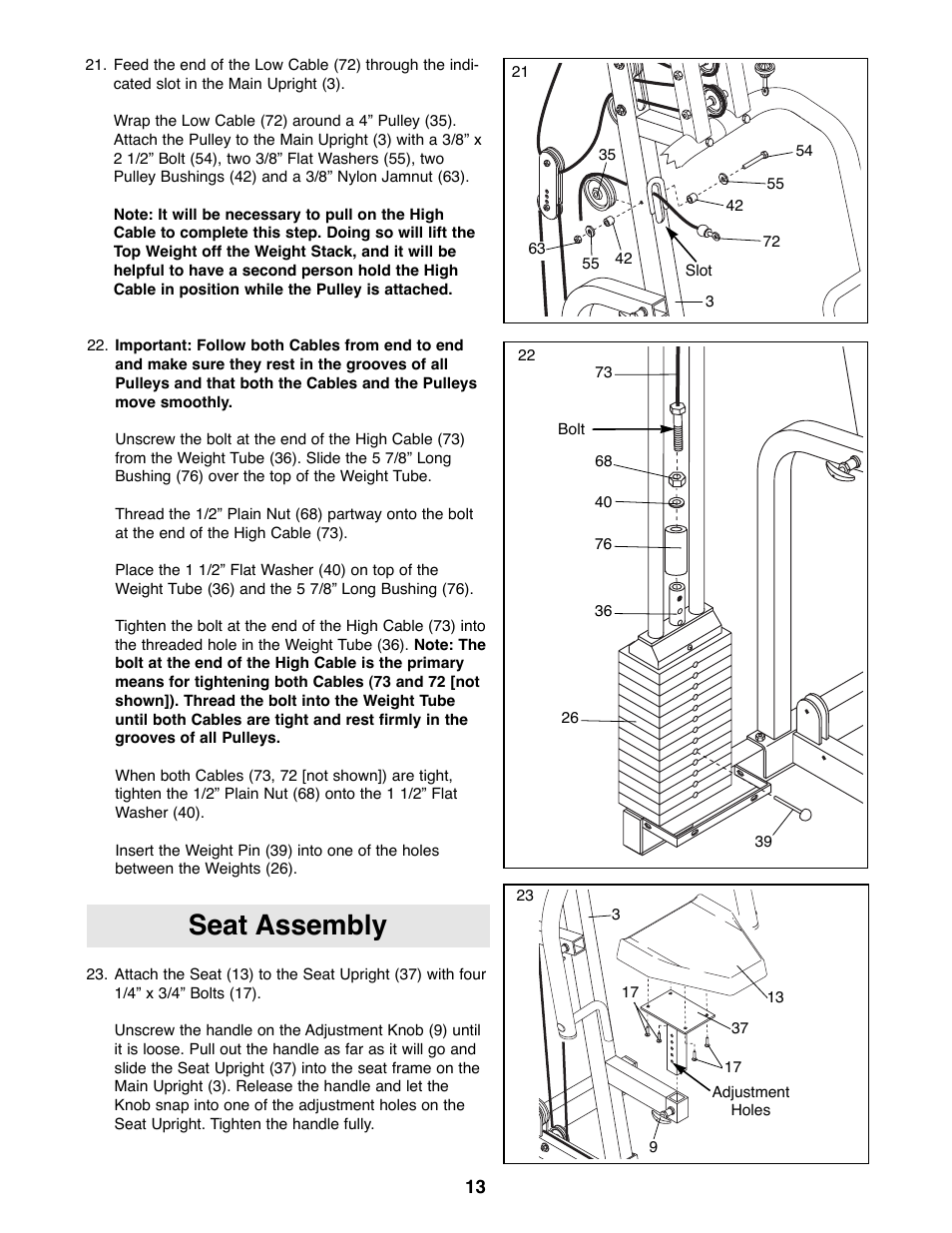 Seat assembly | NordicTrack NTSY06990 User Manual | Page 13 / 25