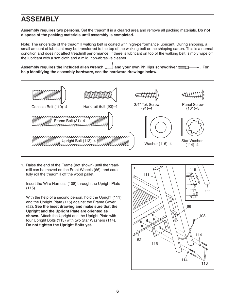 Assembly | NordicTrack E3000 NTL17950 User Manual | Page 6 / 34