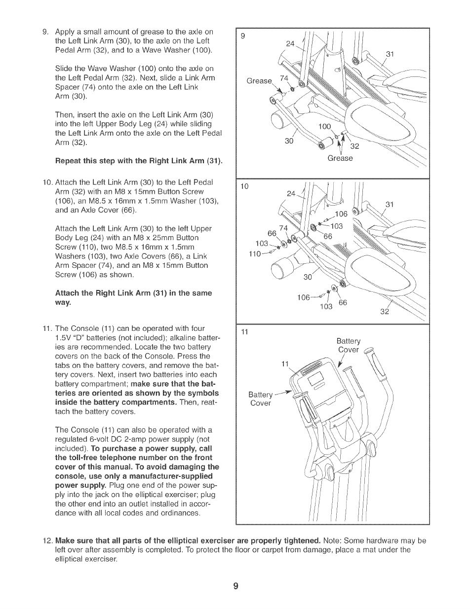NordicTrack AUDIOSTRIDER 800 NTEL7706.1 User Manual | Page 9 / 24