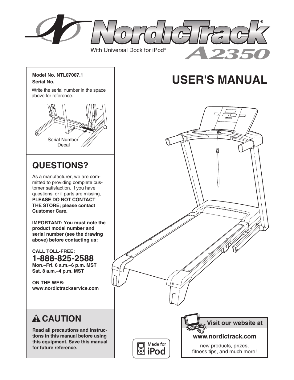 NordicTrack A2350 NTL07007.1 User Manual | 36 pages