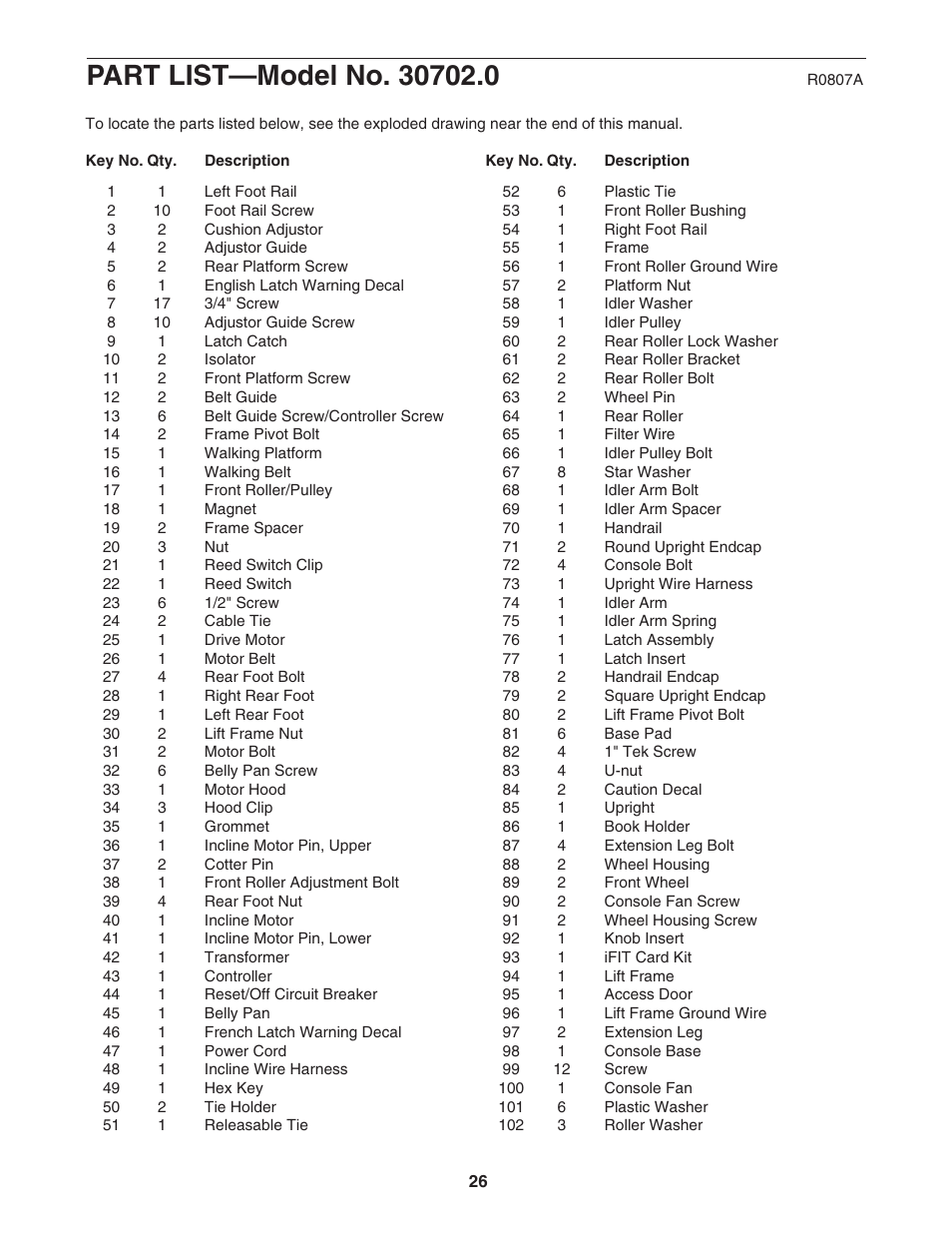NordicTrack 30702.0 User Manual | Page 26 / 32