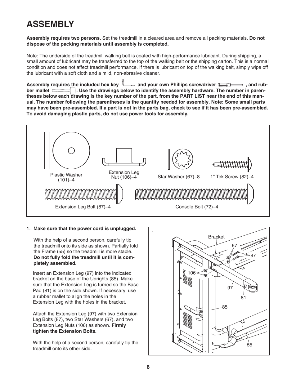 Assembly | NordicTrack 30702.0 User Manual | Page 6 / 32