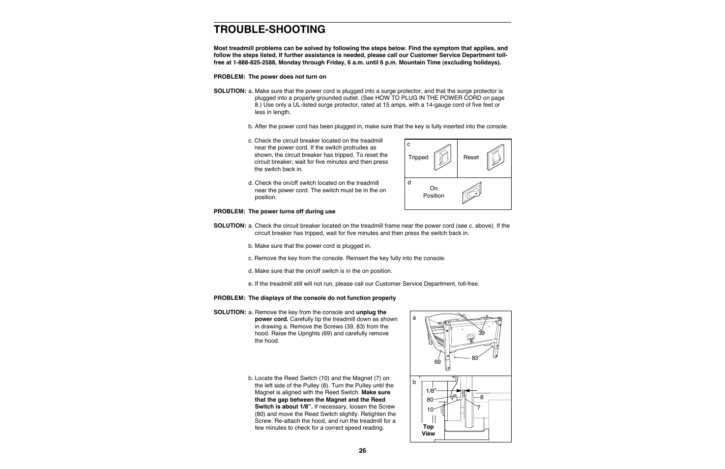 Trouble-shooting | NordicTrack NTTL11990 User Manual | Page 26 / 34