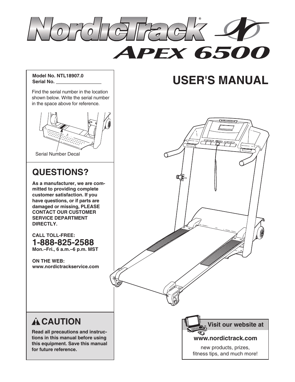 NordicTrack APEX 6500 NTL18907.0 User Manual | 36 pages