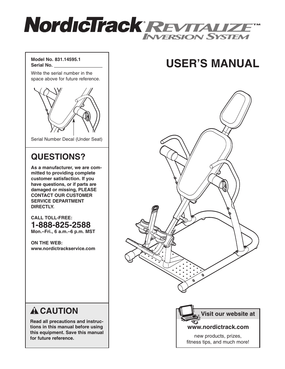 NordicTrack 831.14595.1 User Manual | 20 pages