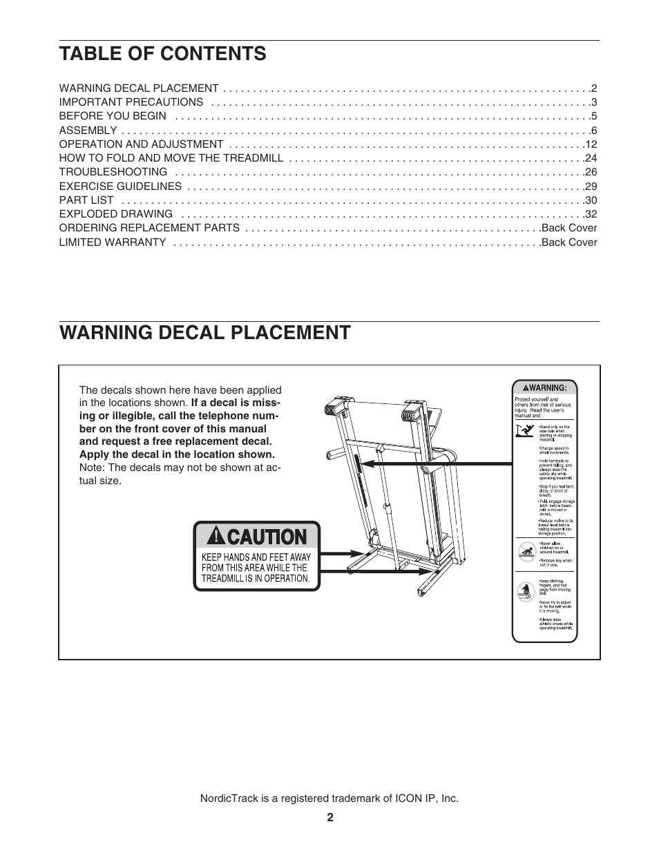 NordicTrack NTL06907.3 User Manual | Page 2 / 36