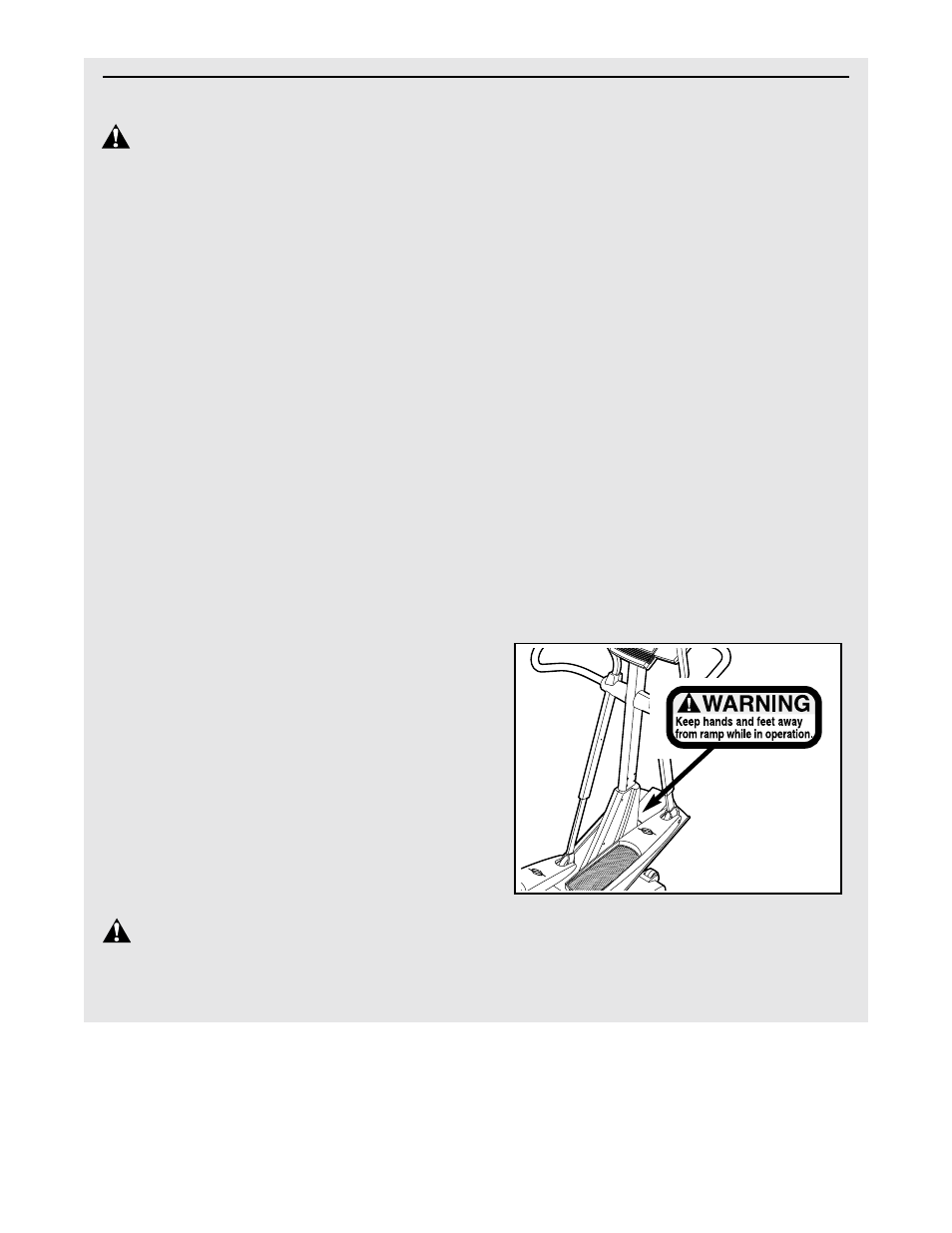 Important precautions warning, Warning | NordicTrack NEL09940 User Manual | Page 3 / 28