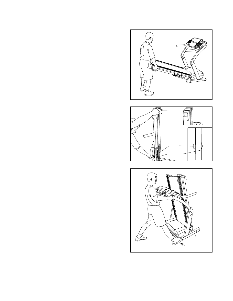 How to fold and move the treadmill | NordicTrack E 3200 NTL16920 User Manual | Page 25 / 34