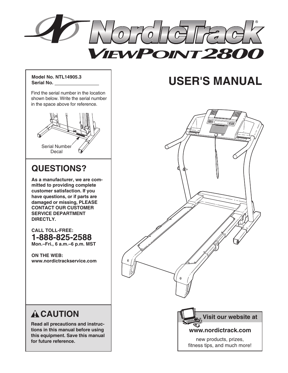 NordicTrack TREADMILL NTL14905.3 User Manual | 42 pages