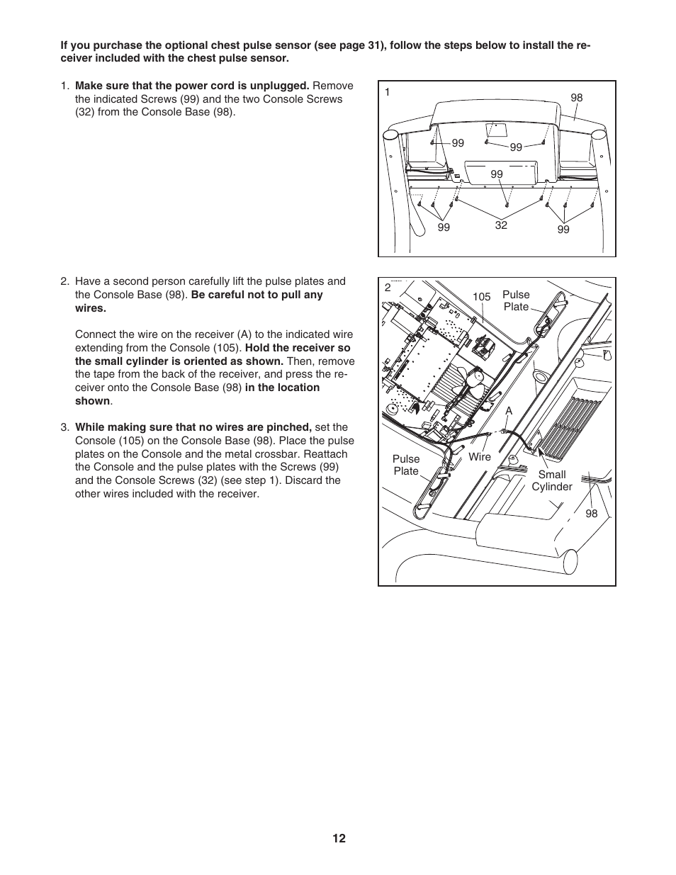 NordicTrack TREADMILL NTL14905.3 User Manual | Page 12 / 42