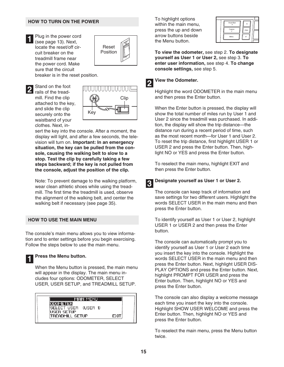 NordicTrack TREADMILL NTL14905.3 User Manual | Page 15 / 42