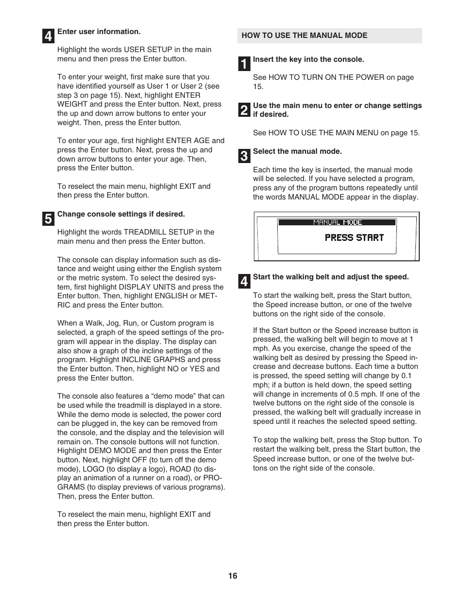 NordicTrack TREADMILL NTL14905.3 User Manual | Page 16 / 42