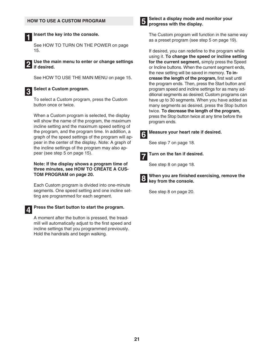 NordicTrack TREADMILL NTL14905.3 User Manual | Page 21 / 42