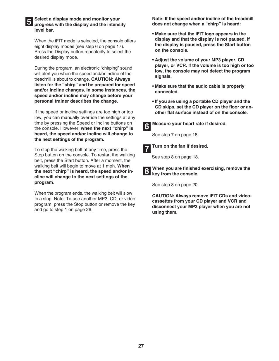 NordicTrack TREADMILL NTL14905.3 User Manual | Page 27 / 42