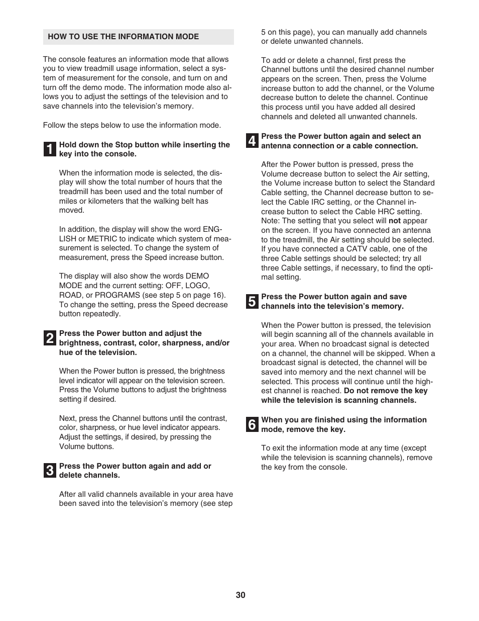 NordicTrack TREADMILL NTL14905.3 User Manual | Page 30 / 42