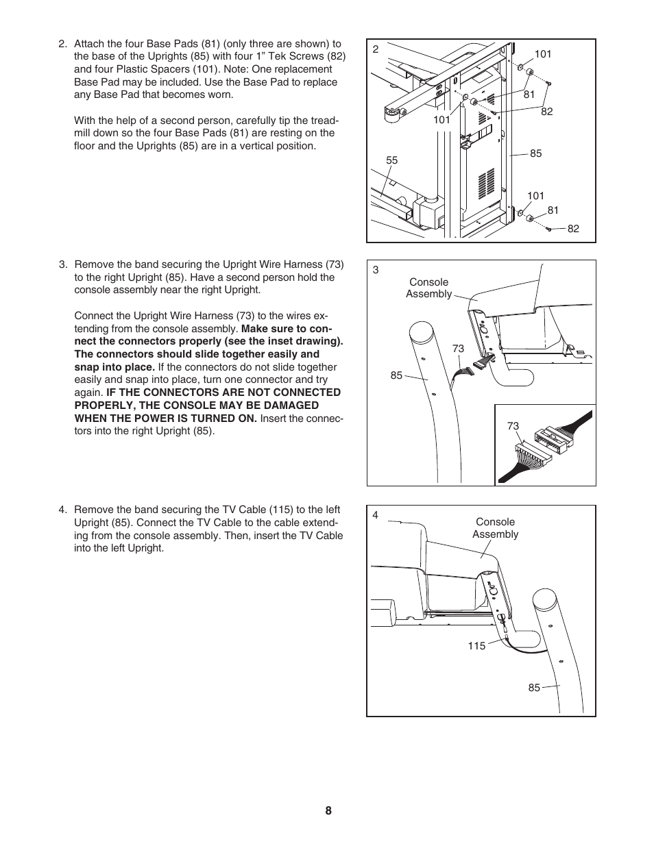 NordicTrack TREADMILL NTL14905.3 User Manual | Page 8 / 42