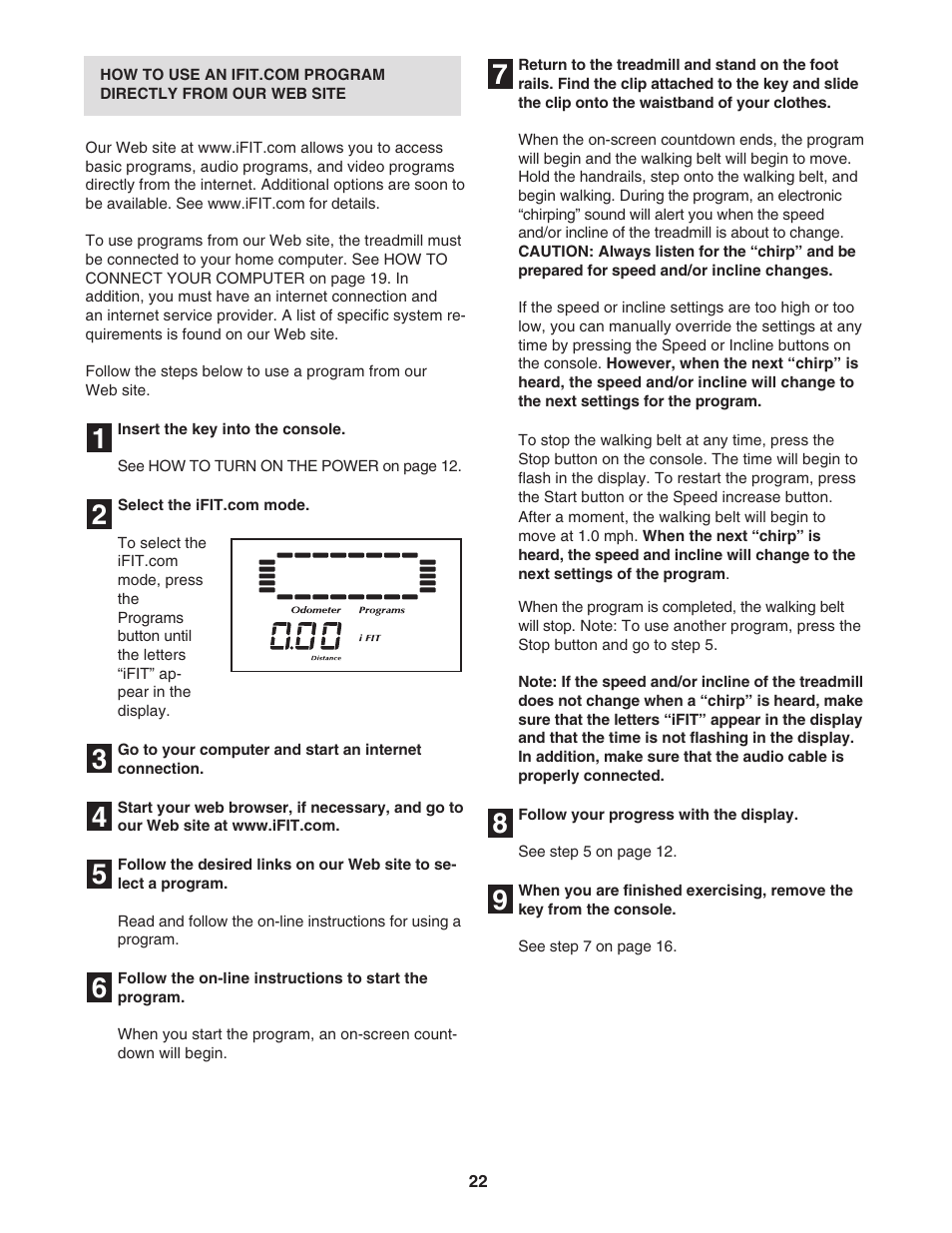 NordicTrack C2050 NTL10951 User Manual | Page 22 / 34