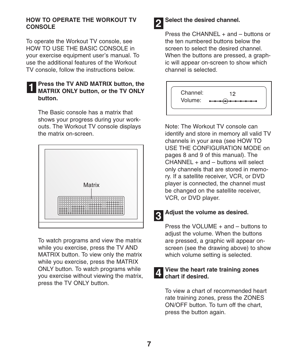 NordicTrack Workout TV Console User Manual | Page 7 / 12