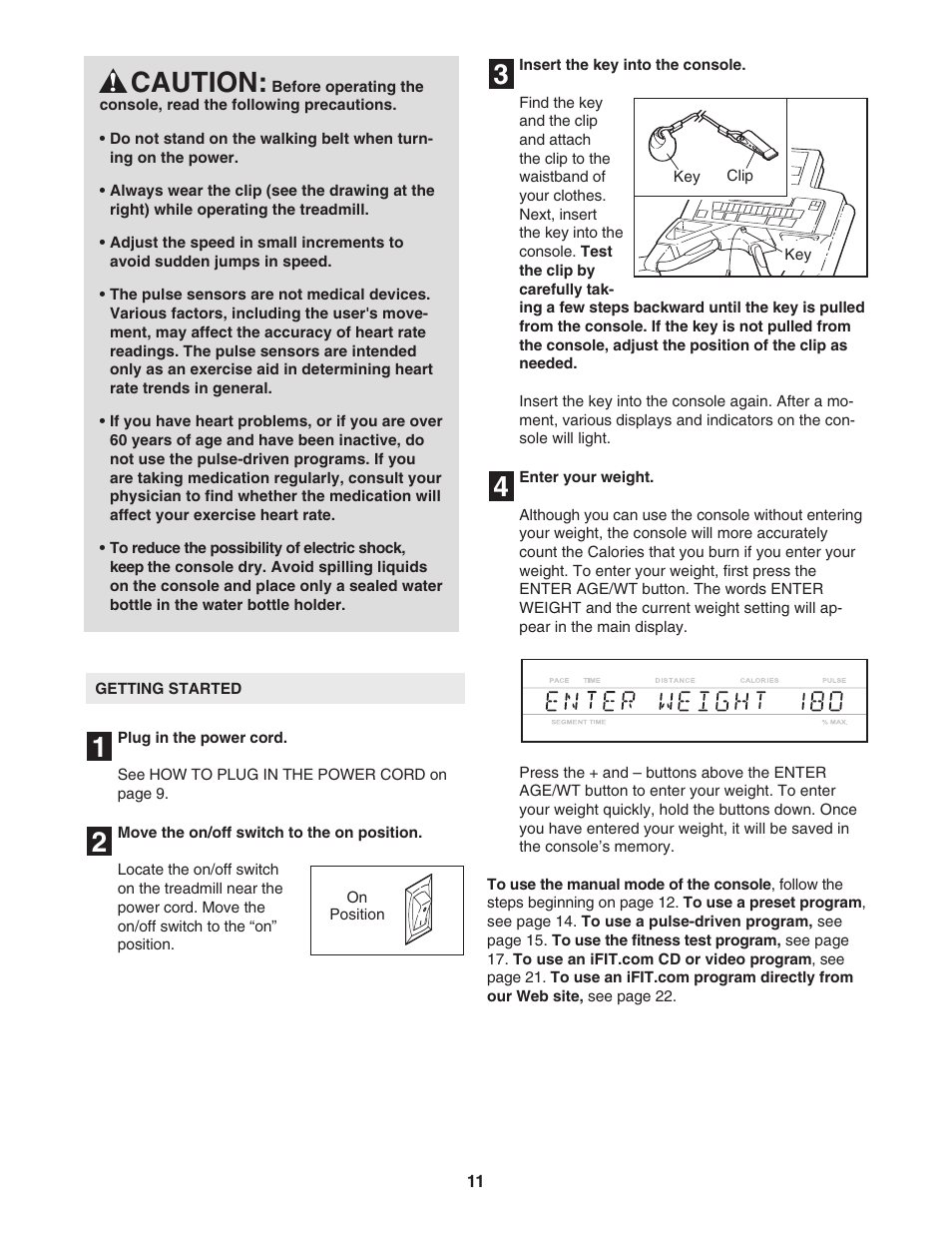 Caution | NordicTrack NTL29105.1 User Manual | Page 11 / 32