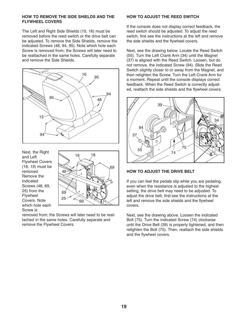 NordicTrack CX 938 elliptical exerciser 30621.0 User Manual | Page 19 / 24