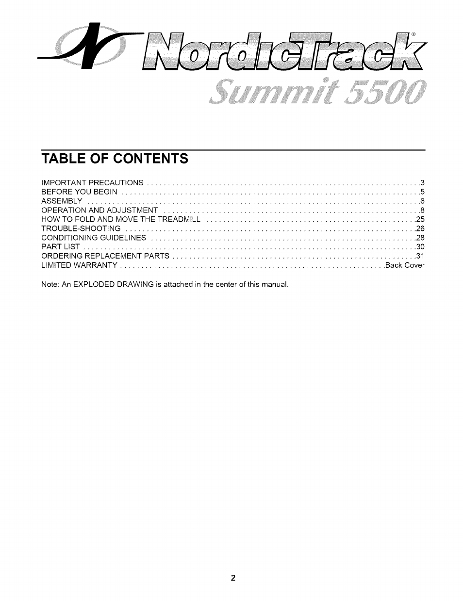 NordicTrack NTTL17900 User Manual | Page 2 / 34
