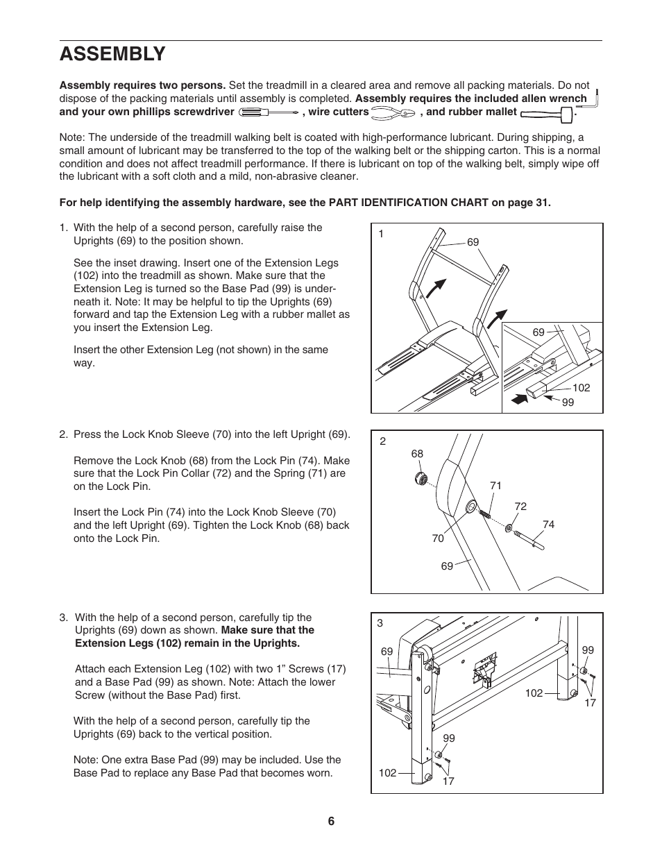 Assembly | NordicTrack 4300 R NTL15941 User Manual | Page 6 / 34