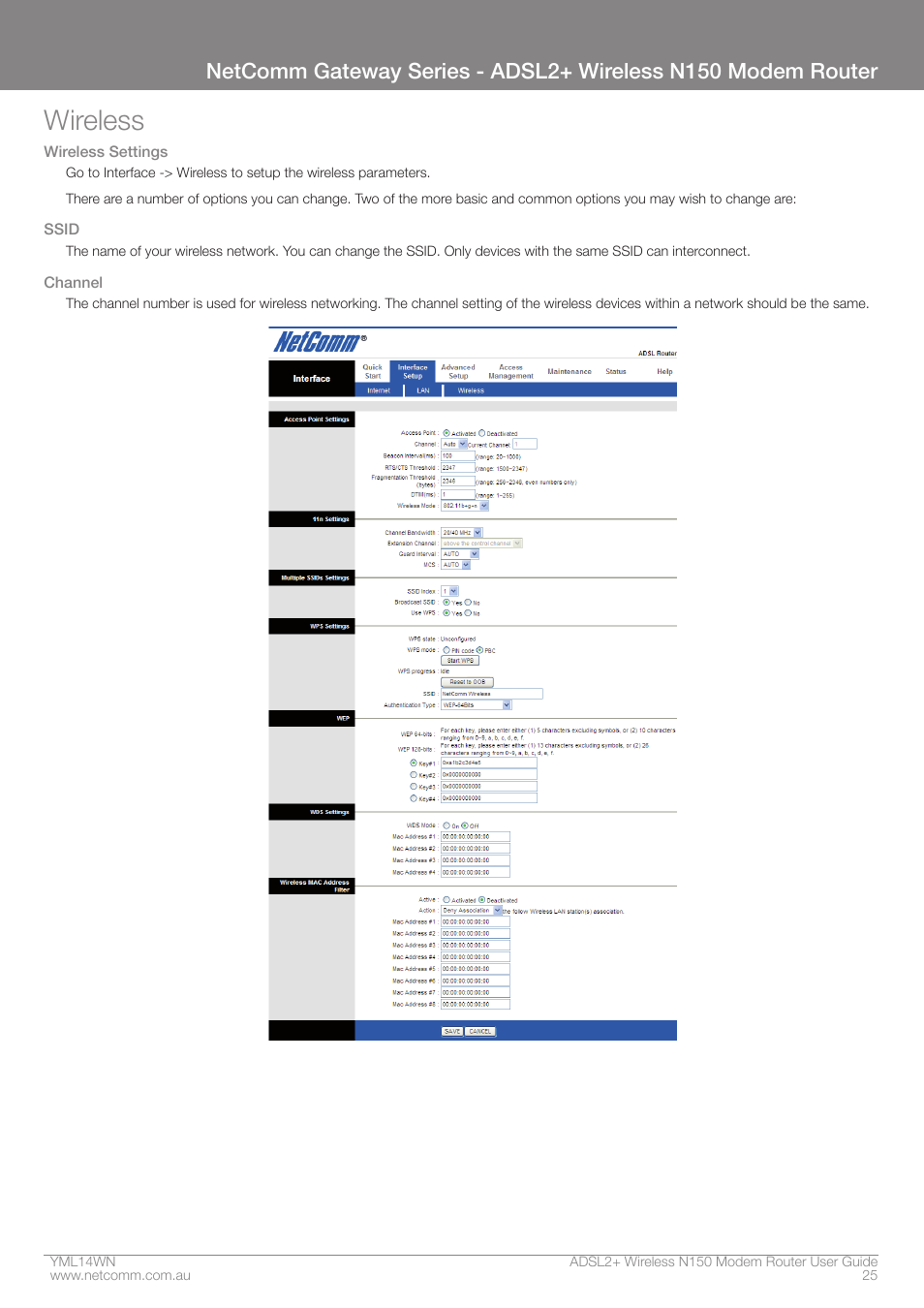 Wireless | NordicTrack N150 User Manual | Page 25 / 61