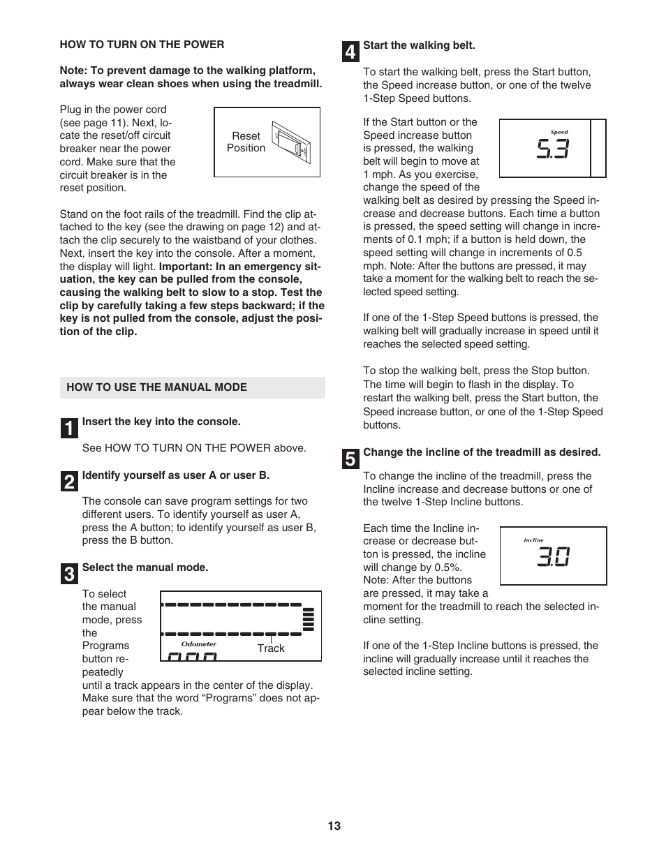 NordicTrack R 7200 treadmill NTL2295 M.0 User Manual | Page 13 / 38