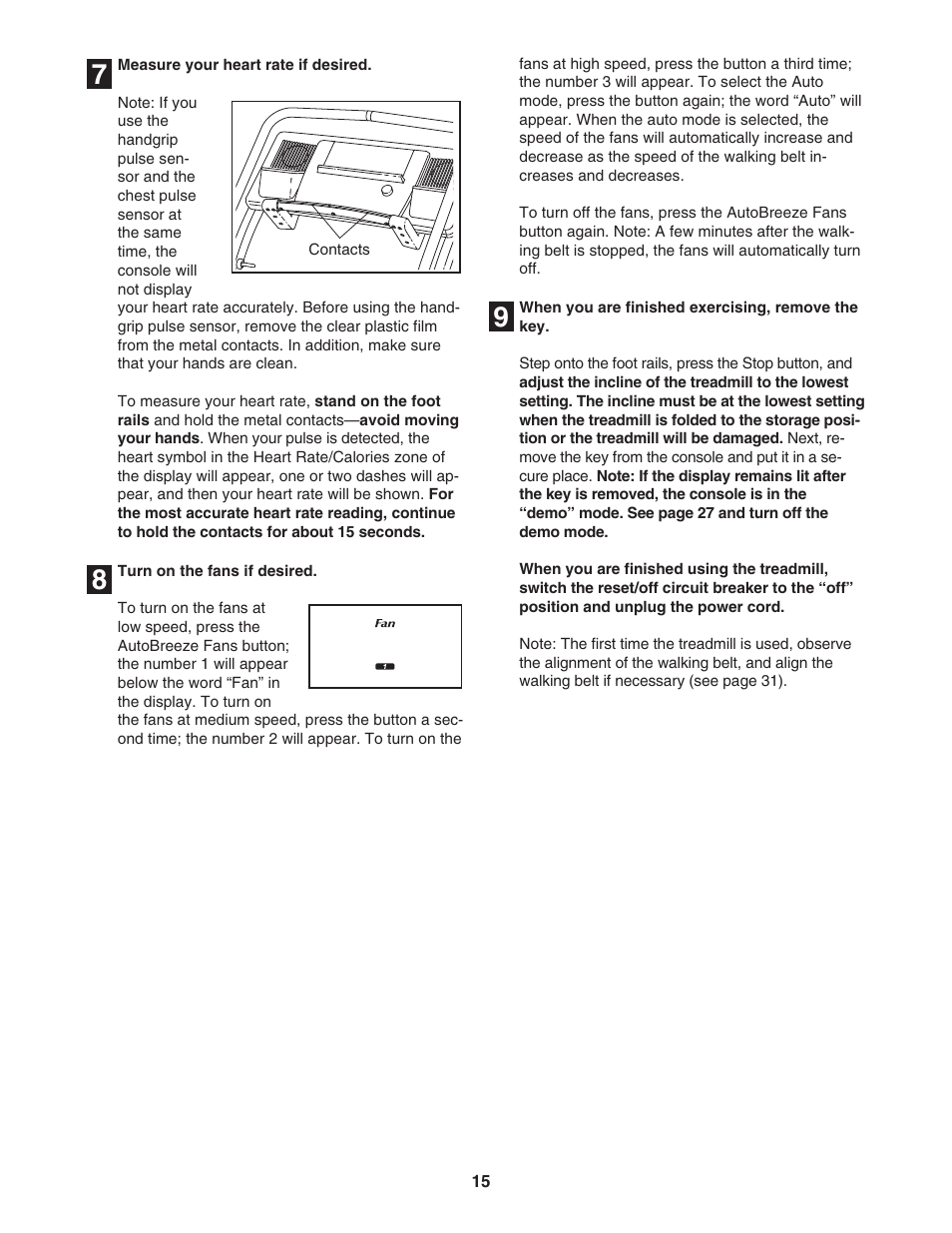 NordicTrack R 7200 treadmill NTL2295 M.0 User Manual | Page 15 / 38