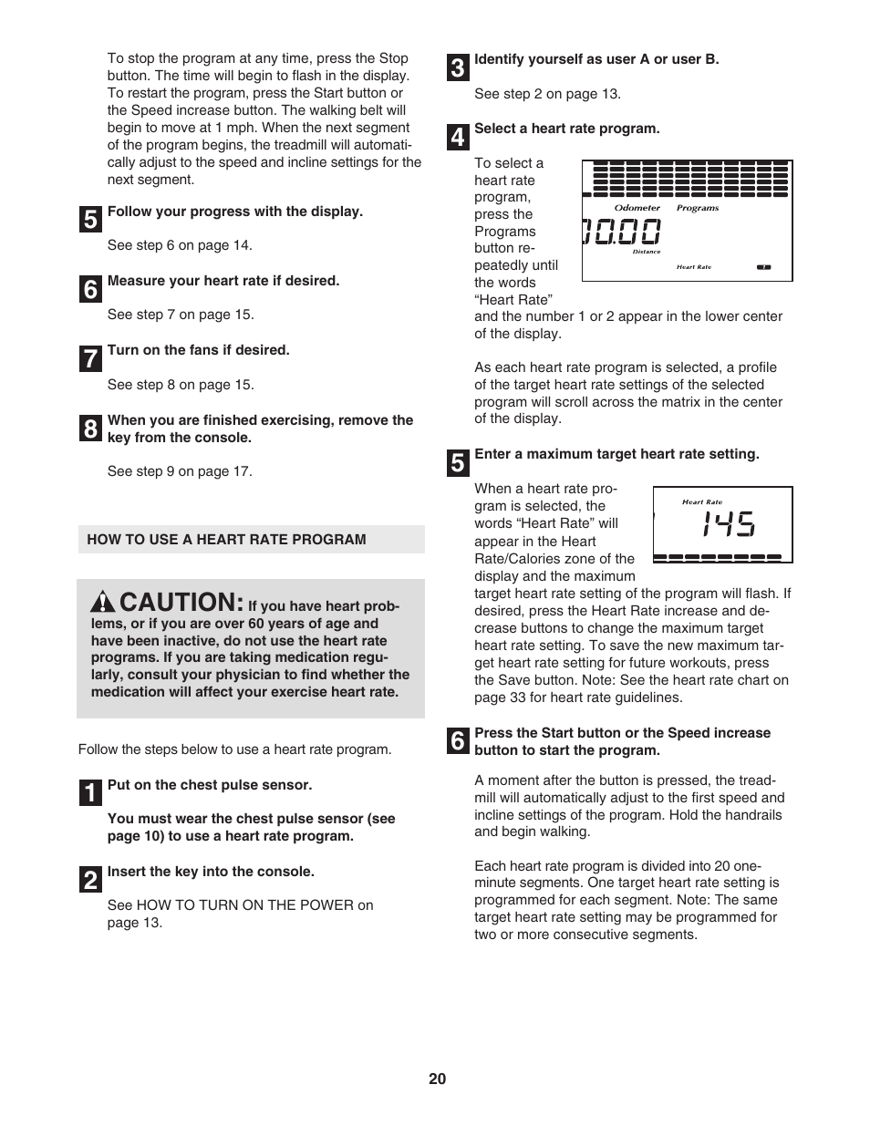 NordicTrack R 7200 treadmill NTL2295 M.0 User Manual | Page 20 / 38
