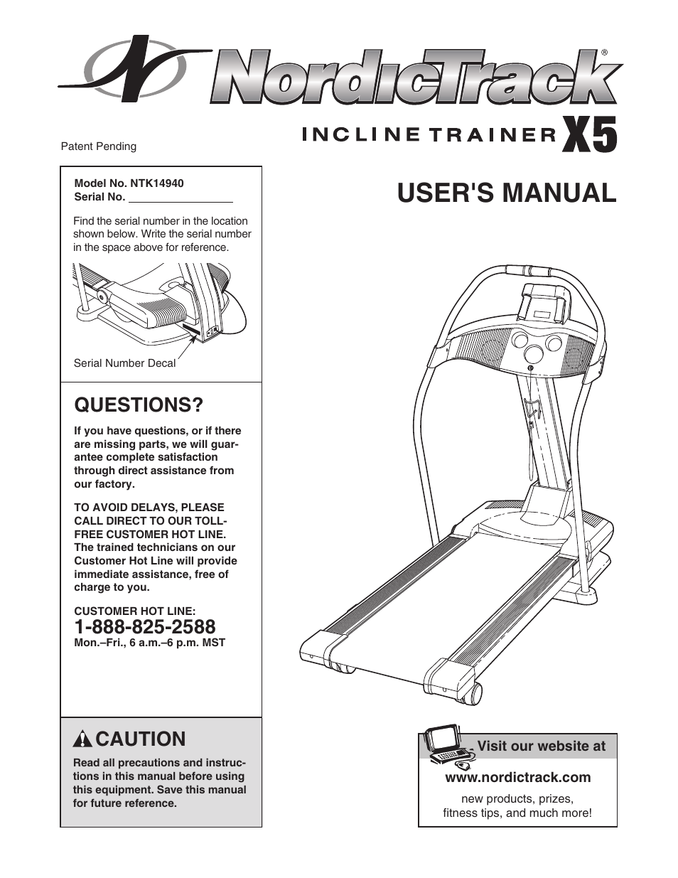 NordicTrack Incline Trainer NTK14940 User Manual | 38 pages