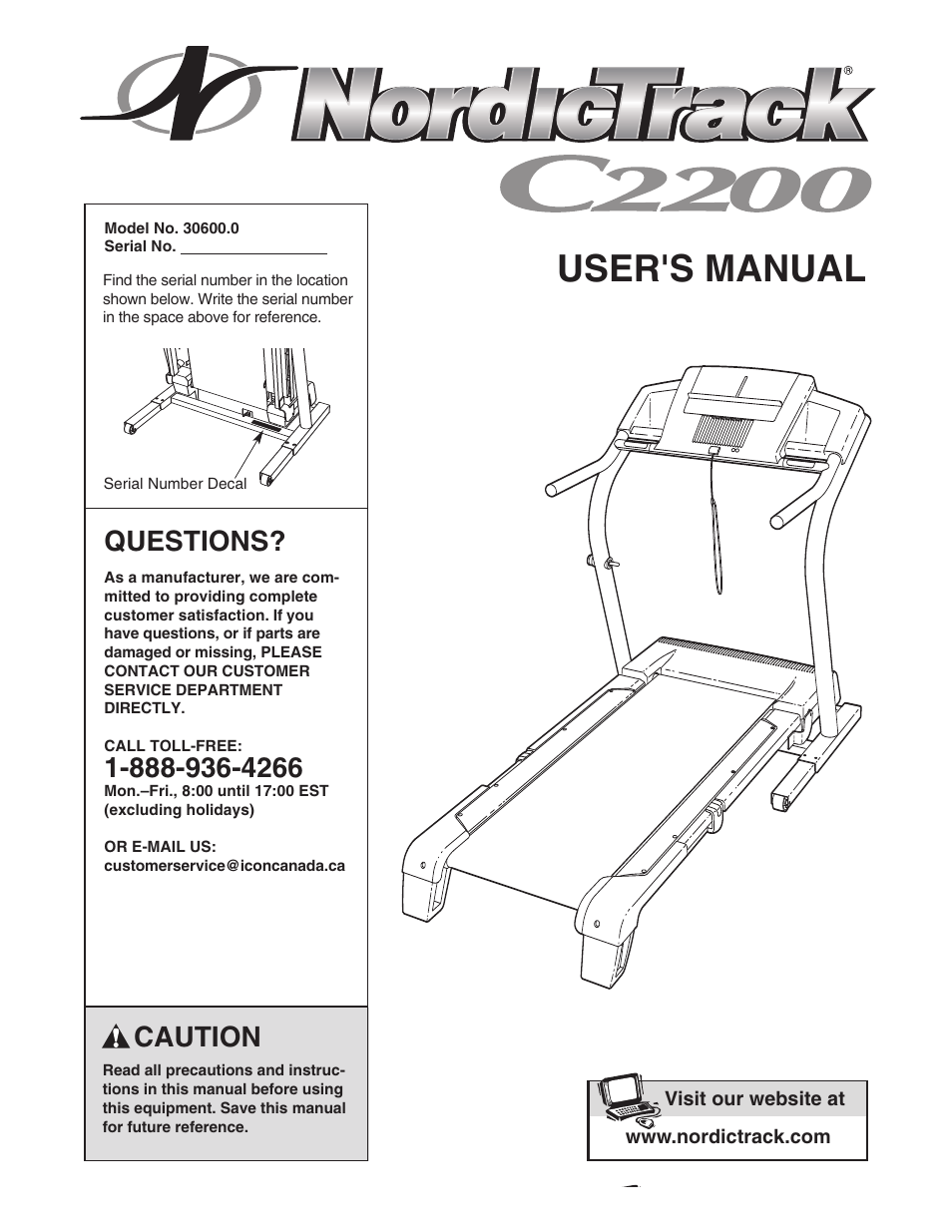 NordicTrack C2200 30600.0 User Manual | 34 pages