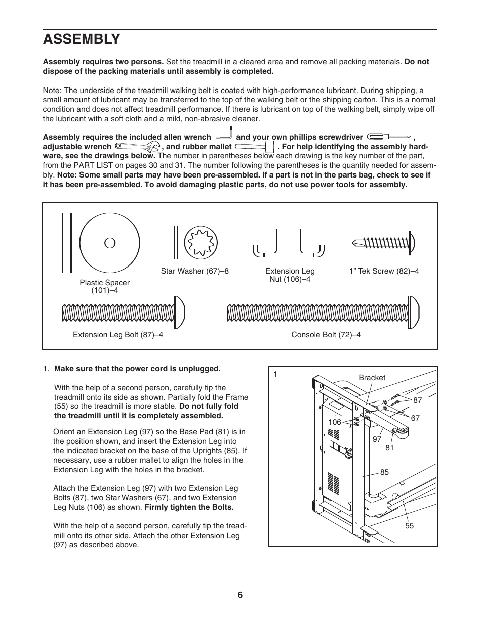 Assembly | NordicTrack C2200 30600.0 User Manual | Page 6 / 34